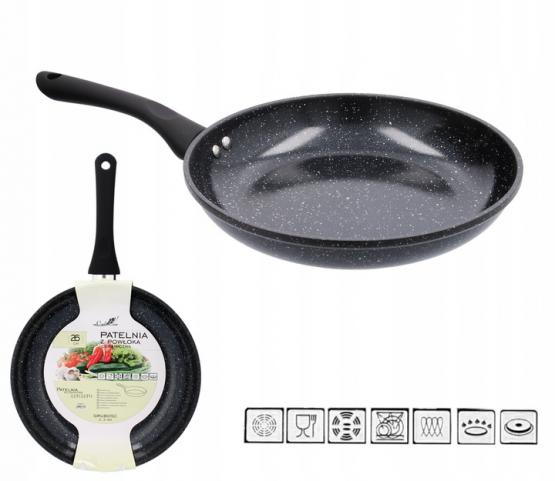 PATELNIA ALUMINIOWA 26 CM 2,3 MM Z POWŁOKĄ CERAMICZNĄ (INDUKCJA) *6412