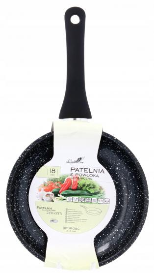 PATELNIA ALUMINIOWA 18 CM 2,3 MM Z POWŁOKĄ CERAMICZNĄ (INDUKCJA)  *6375