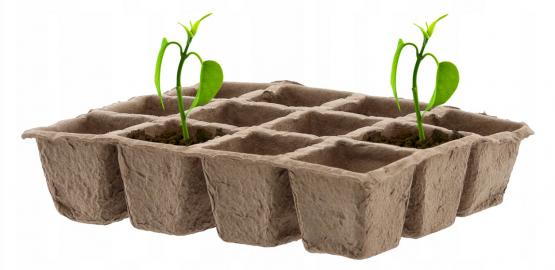 KPL. 6 PALETEK DONICZEK TORFOWYCH 21 x 17 x 4,5 CM