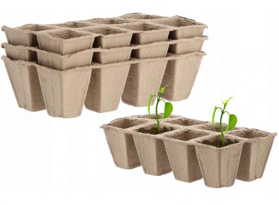 1 KPL. 3 PALETEK DONICZEK TORFOWYCH 24,5 x 12,5 x 6 CM