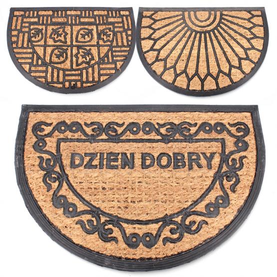 WYCIERACZKA  PÓŁOKRĄGŁA GUMA + KOKOS 40x60