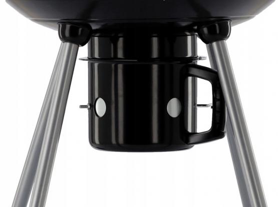 GRILL WĘGLOWY KULISTY Z POKRYWĄ, POPIELNIKIEM  I KÓŁKAMI 66 x 57 x 85 CM 