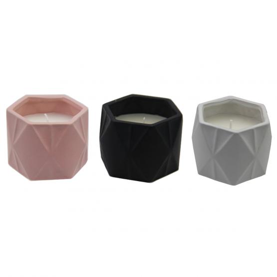 ŚWIECZKA DEKORACYJNA CITRONELLA LOKSA 11,5 X 9 CM MIX KOLOR