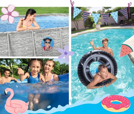 BASEN STELAŻOWY OWALNY RATTAN  4,88 x 3,05 x 1,07 M (BASEN, FILTR PIASKOWY, DRABINKA, POKRYWA, DOZOWNIK) 