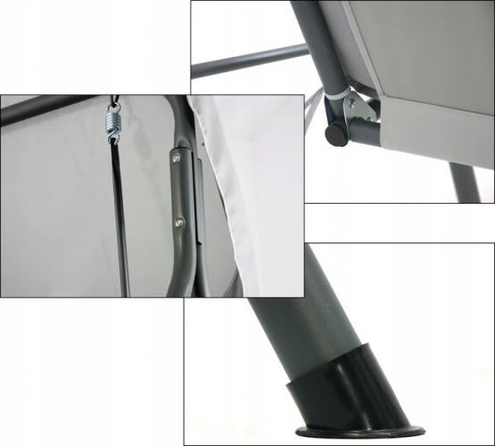 HUŚTAWKA OGRODOWA 170 x 110 x 153 cm SZARA