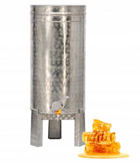 ODSTOJNIK 100 L NA STOJAKU Z ZAWOREM NIERDZEWNYM I POKRYWĄ