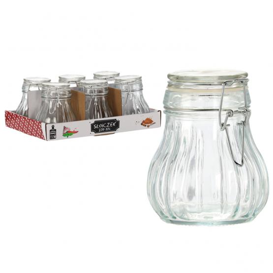 SŁOICZEK 270 ML OKRĄGŁY Z ZAPIĘCIEM MECHANICZNYM