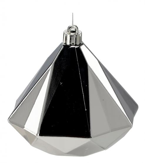 KPL. 3 BOMBEK NA CHOINKĘ DIAMENT 10 CM CZERWONE/ZŁOTE/SREBRNE 