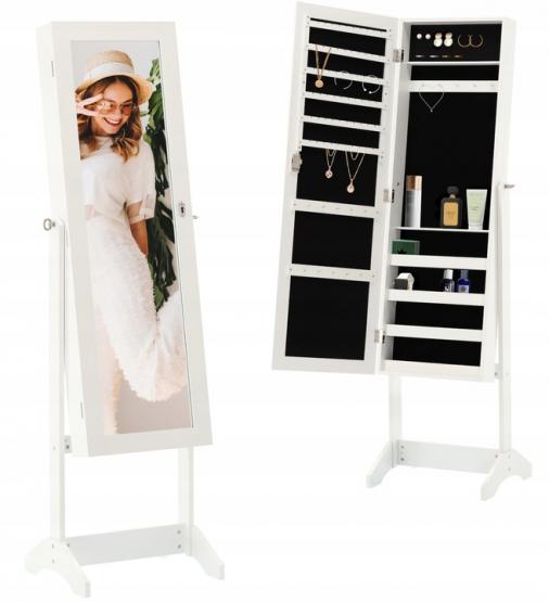 Szafka toaletka na biżuterię z lustrem 41,5 x 36,5 x 147cm