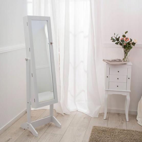 Szafka toaletka na biżuterię z lustrem 41,5 x 36,5 x 147cm