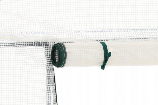 SZKLARNIA OGRODOWA Z PÓŁKAMI BIAŁA 140 x 73 x 200 CM 4 półki