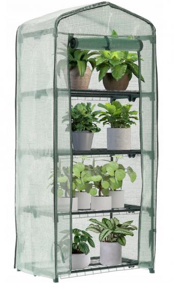 SZKLARNIA OGRODOWA Z CZTERMA PÓŁKAMI 69 X 49 X H160cm