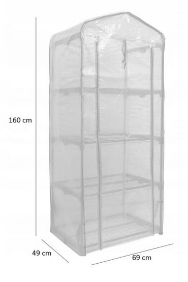 SZKLARNIA OGRODOWA Z CZTERMA PÓŁKAMI 69 X 49 X H160cm