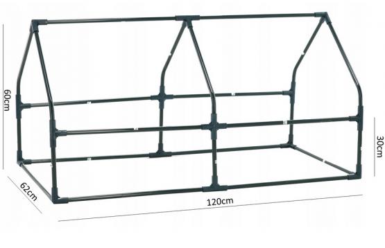 SZKLARNIA OGRODOWA MAŁA 120 x 62 x H60/30 cm