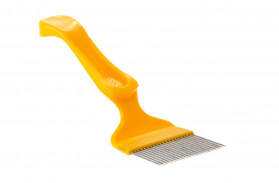 WIDELEC DO ODSKLEPIANIA MIODU 20,4 x 7 CM Z PLASTIKOWĄ RĄCZKĄ