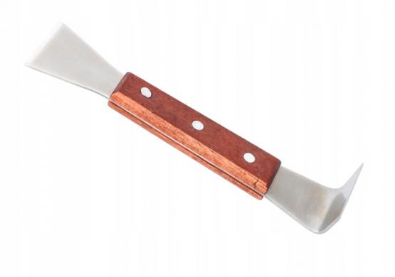 DŁUTO PSZCZELARSKIE NIERDZEWNE W OPRAWIE DREWNIANEJ 20 CM