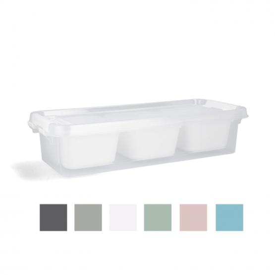 POJEMNIK PROSTOKĄTNY ORGANIZER BOX 1,2L Z 3 WKŁADAMI