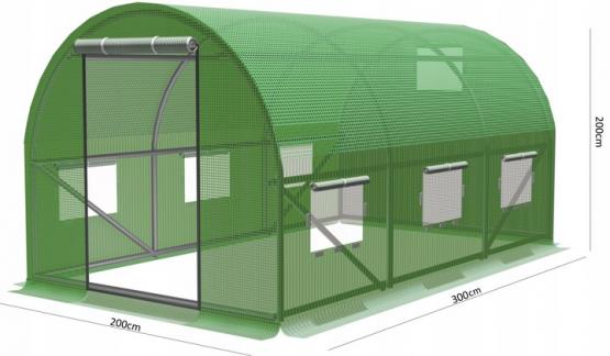 TUNEL OGRODOWY FOLIOWY SZKLARNIA 2x3m FOLIAK 6m2
