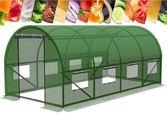 Tunel foliowy ogrodowy UV-4 6x3x2m 18m2