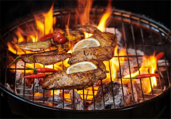 GRILL WĘGLOWY OKRĄGŁY PROSTY 41 x 33,5 x 46,5 CM