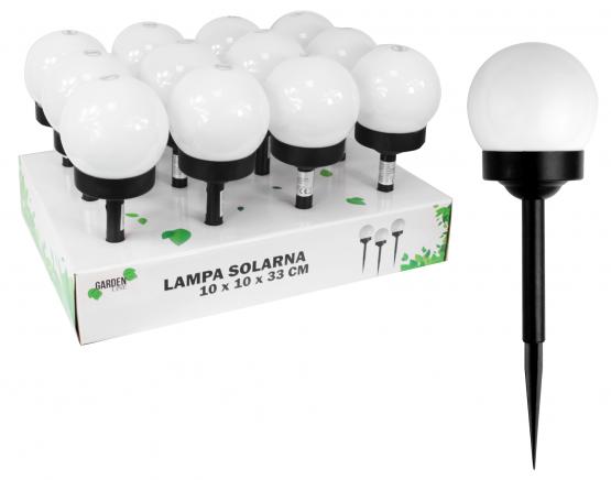 LAMPA SOLARNA CZARNA Z PLASTIKU 9,5 x 9,5 x 32 CM 