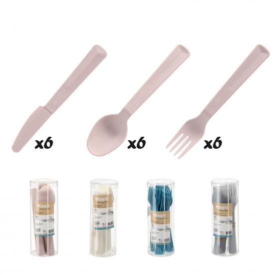 KPL. 18 SZT PLASTIKOWYCH SZTUĆCÓW 