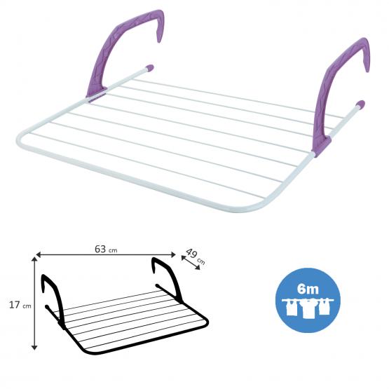 SUSZARKA GRZEJNIKOWA DO BIELIZNY 63 x 49 x 17 CM 
