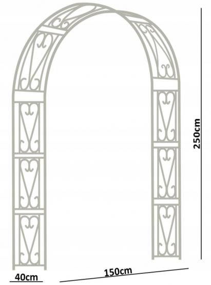 PERGOLA OGRODOWA 150 x 40 x 250CM