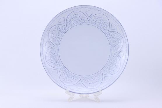TALERZ PŁYTKI 27 CM CERAMICZNY OKRĄGŁY DEKOR 