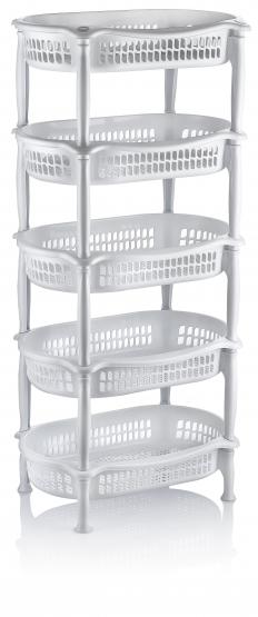 STOJAK OWALNY 5 PÓŁEK 51x31x110CM 