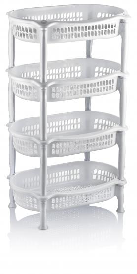 STOJAK OWALNY 4 PÓŁKI 51x31x85CM  *5044