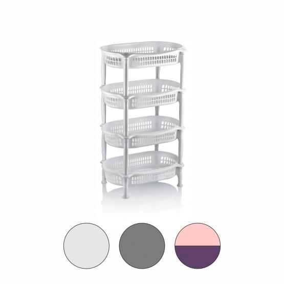 STOJAK OWALNY 4 PÓŁKI 51x31x85CM  *5044