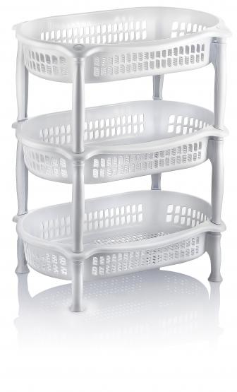 STOJAK OWALNY 3 PÓŁKI 51x31x60CM *