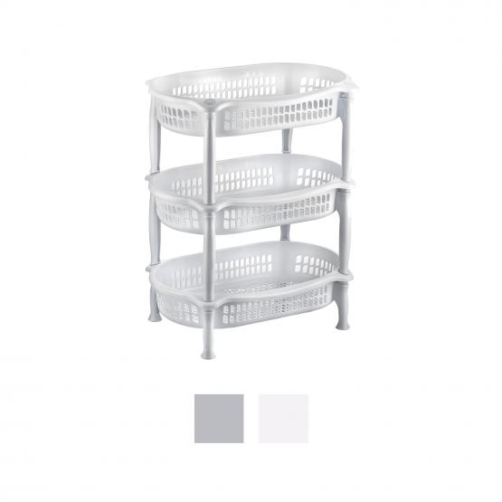 STOJAK OWALNY 3 PÓŁKI 51x31x60CM *