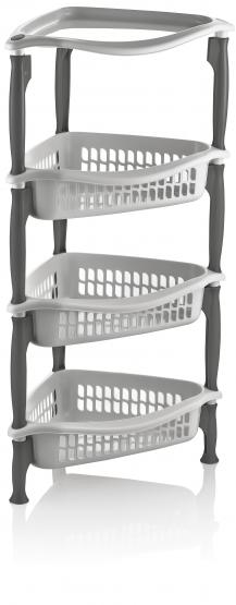 STOJAK NAROŻNY 3 PÓŁKI 32x45x86CM 