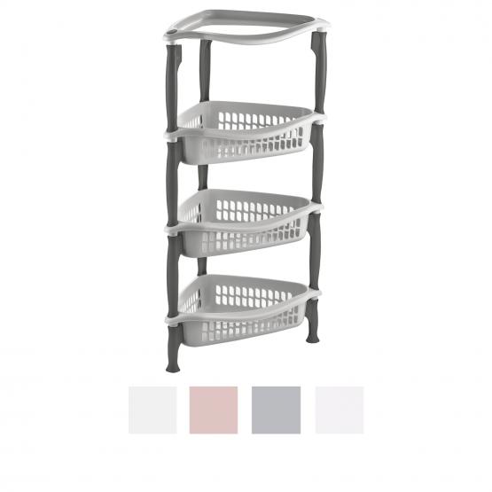 STOJAK NAROŻNY 3 PÓŁKI 32x45x86CM 