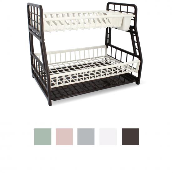 SUSZARKA DO NACZYŃ 2 POZIOMOWA Z PODSTAWKĄ