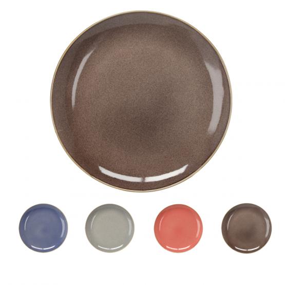 TALERZ PŁYTKI 26,5 CM CERAMICZNY OKRĄGŁY 