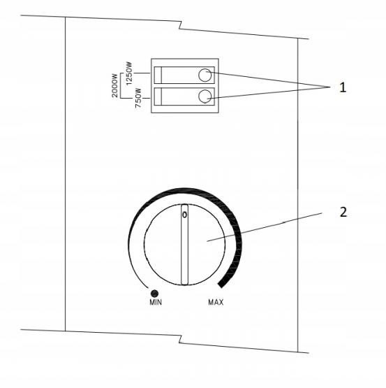 GRZEJNIK KONWEKTOROWY 2000W 58 x 13,5 x 39 CM 