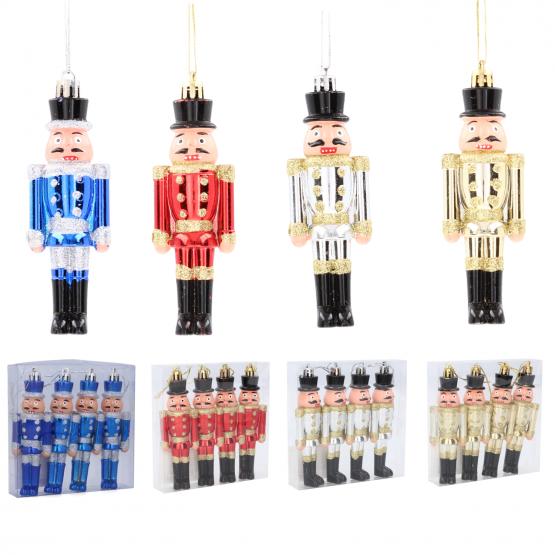 KPL. 4 OZDÓB BOŻONAR. - DZIADEK DO ORZECHÓW 12 CM 