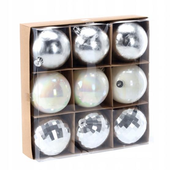 KPL. 9 BOMBEK 8 CM CZERWONY/ZŁOTY/SREBRNY 