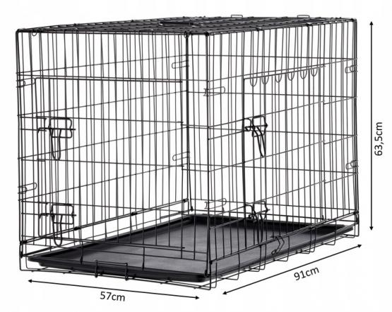 KLATKA KENNELOWA DLA PSA M 91 X 57 X 63,5 