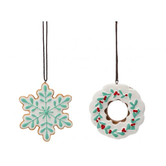 ZAWIESZKA BOŻONAR. - PIERNIK ŚNIEŻYNKA / WIENIEC 8-10 CM 