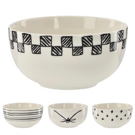 MISKA CERAMICZNA 550 ML BLACK-WHITE