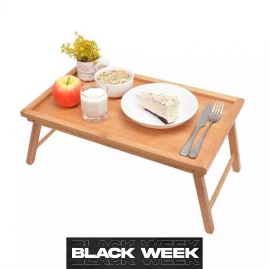 STOLIK ŚNIADANIOWY/ POD LAPTOP DO ŁÓŻKA ZE SKŁADANYMI NÓŻKAMI 50x30x4/21cm