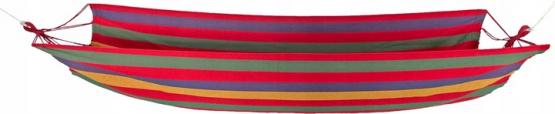 HAMAK 200x100 CM W PASKI CZERWONY