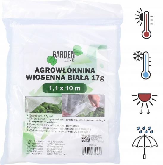 AGROWŁÓKNINA 1.1 x 10 M WIOSENNA BIAŁA 17g