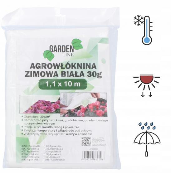 AGROWŁÓKNINA 1.1 x 10 M ZIMOWA BIAŁA 30g 