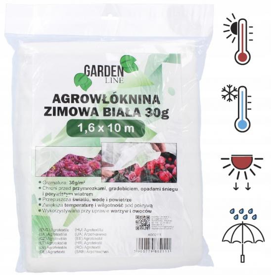 AGROWŁÓKNINA 1.6 x 10 M ZIMOWA BIAŁA 30g 