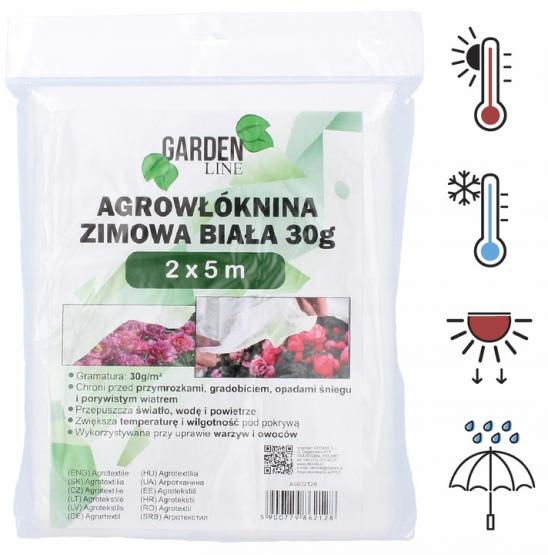 AGROWŁÓKNINA 2 x 5 M ZIMOWA BIAŁA 30g 